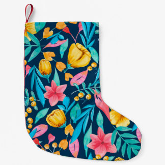 Petite Chaussette De Noël Motif sans couture avec éléments botaniques. Water