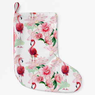 Petite Chaussette De Noël Motif sans couture avec flamant rose