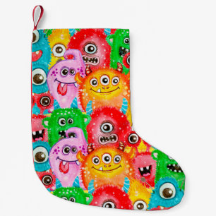 Petite Chaussette De Noël Motif sans couture de l'aquarelle peint drôle mon