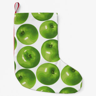 Petite Chaussette De Noël Motif sans couture de pomme verte