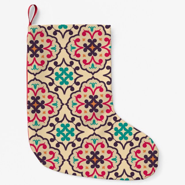 Petite Chaussette De Noël Motif sans couture de RETRO. (Devant)