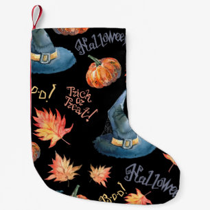 Petite Chaussette De Noël Motif sans couture Halloween avec citrouille hallo