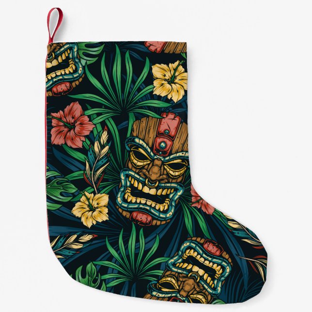 Petite Chaussette De Noël Motif sans couture Hawaiian tropical avec t (Devant)