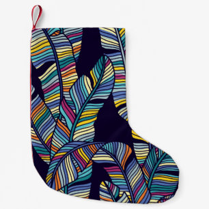 Petite Chaussette De Noël Motif sans faille de palmiers tropicaux feuilles