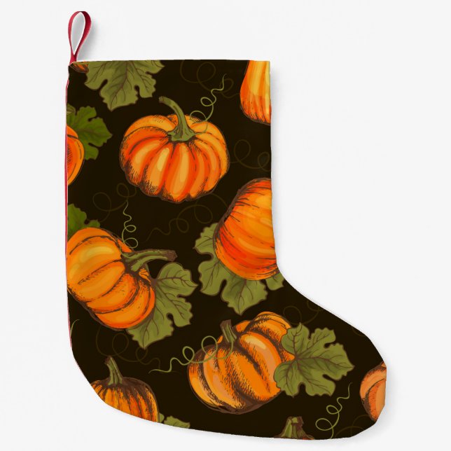 Petite Chaussette De Noël Motif sans soudure avec oran (Devant)