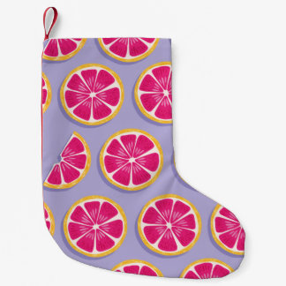 Petite Chaussette De Noël Motif sans soudure, tranches de pamplemousse avec 