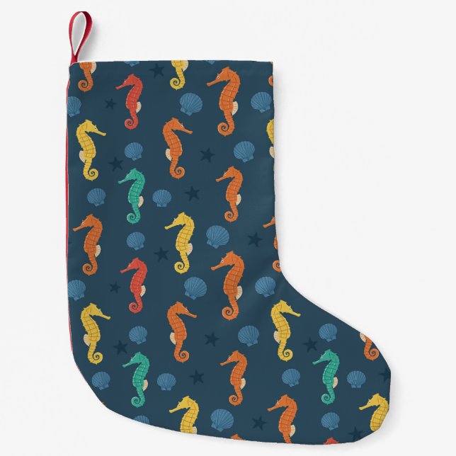 Petite Chaussette De Noël Motif Seahorse (Devant)