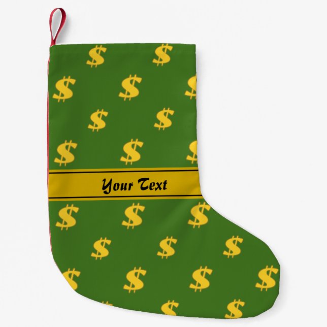 Petite Chaussette De Noël Motif signe dollar (Devant)