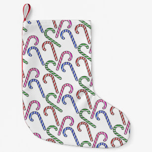 Petite Chaussette De Noël Motif Sucre de canne parties scintillant