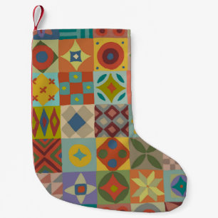 Petite Chaussette De Noël Motif Talavera. Un patchwork indien. Nom turc