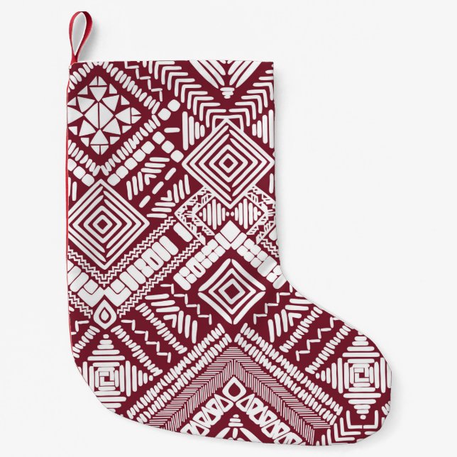Petite Chaussette De Noël Motif transparent Aztec (Devant)