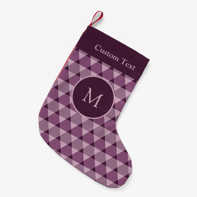 Petite Chaussette De Noël Motif triangles (Devant (Accrochage))