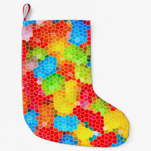Petite Chaussette De Noël Motif unique lumineux et coloré