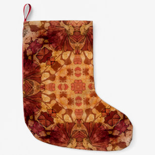 Petite Chaussette De Noël motif vintage art nouveau géométrique ornemental