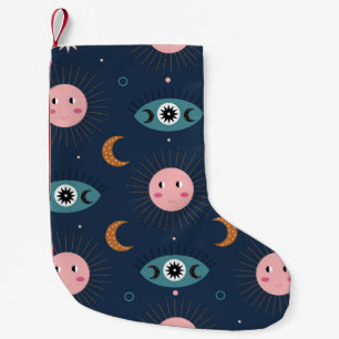 Petite Chaussette De Noël motif vintage bébé boho sans soudure. Hippie chic