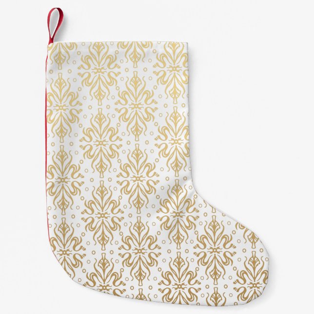 Petite Chaussette De Noël Motif Vintage de luxe (Devant)