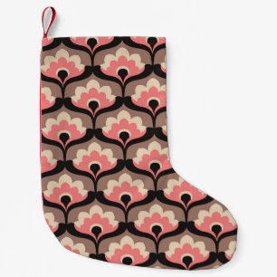 Petite Chaussette De Noël Motif vintage fleuri sans joint