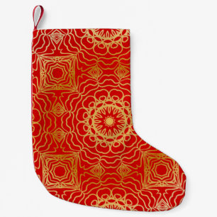 Petite Chaussette De Noël Motif vintage sans couture avec fleurs abstraites