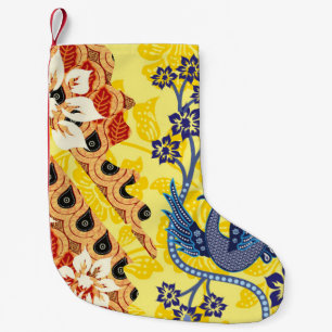 Petite Chaussette De Noël motifs batik indonésiens avec plan très distinctif