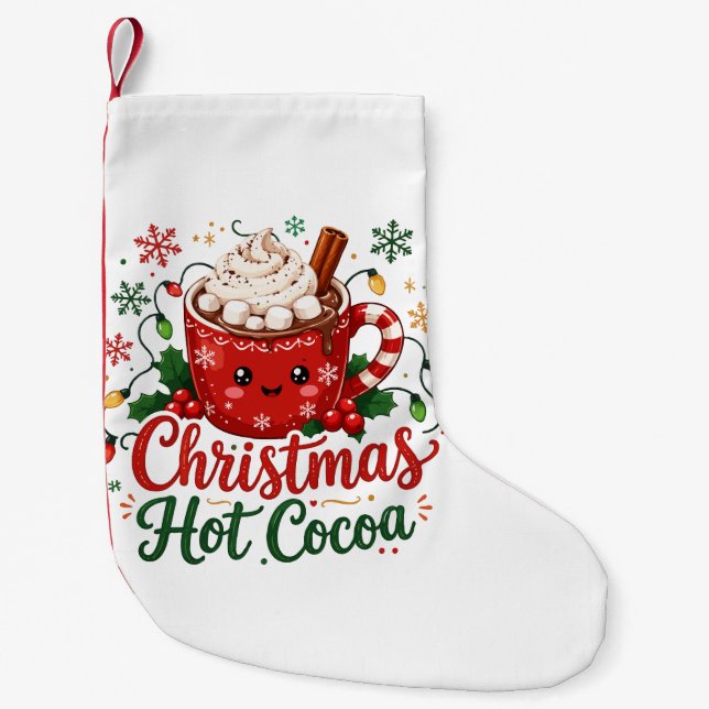 Petite Chaussette De Noël Mug de Chocolat Chaud de Noël Mignon (Devant)