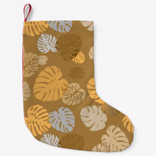 Petite Chaussette De Noël Multicolor Feuilles tropicaux 6