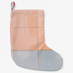Petite Chaussette De Noël Mur bleu et orange