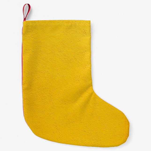 Petite Chaussette De Noël Mur jaune peint (Devant)