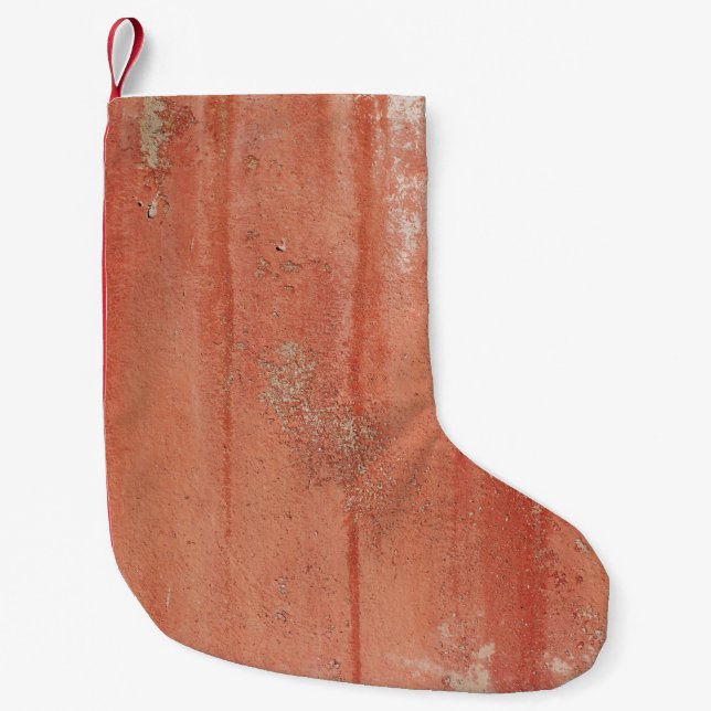 PETITE CHAUSSETTE DE NOËL MUR PEINT ROUGE ET BLANC (Devant)