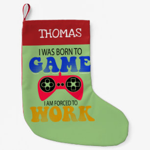 Petite Chaussette De Noël Né Au Jeu Contraint Au Travail