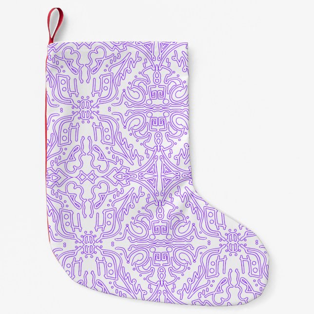 Petite Chaussette De Noël Nébuleuse Mystique Lilas (Devant)