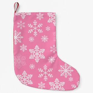 Petite Chaussette De Noël neige rose de noël