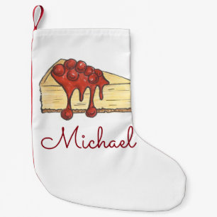 Petite Chaussette De Noël New York Foody NYC Cherry Cheesecake Slice