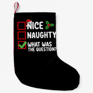 Petite Chaussette De Noël Nice Naughty Qu'Était La Liste De Questions De Noë