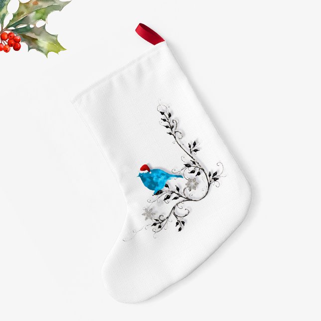 Petite Chaussette De Noël Noël aux oiseaux bleus (Créateur téléchargé)