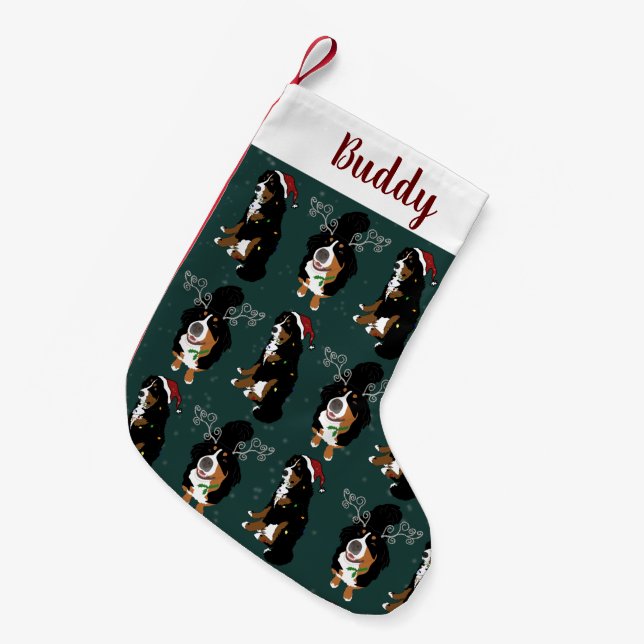 Petite Chaussette De Noël Noël Bernese Mountain Dog (Devant (Accrochage))