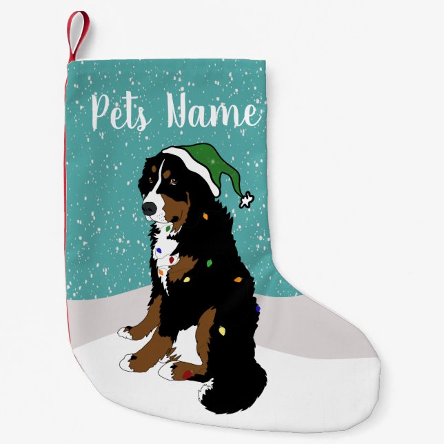 Petite Chaussette De Noël Noël Bernese Mountain Dog Petit Chris (Devant)