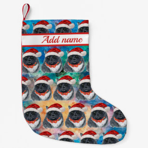Petite Chaussette De Noël Noël Chat Noir et Blanc de Noël