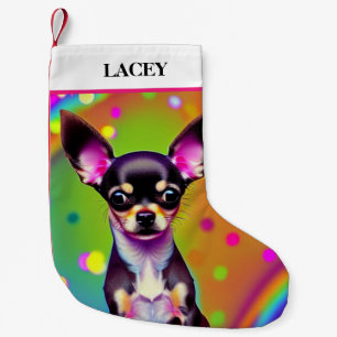 Petite Chaussette De Noël Noël CHIHUAHUA Stocking avec nom.