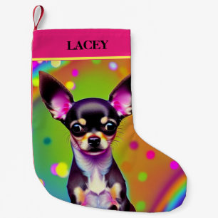 Petite Chaussette De Noël Noël CHIHUAHUA Stocking avec nom.