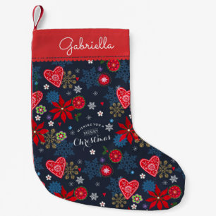 Petite Chaussette De Noël Noël   Coeurs   Stockage de Noël