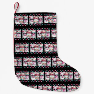 Petite Chaussette De Noël Noël Coquette Nœud Papa Noël Rétro Prépa Noël