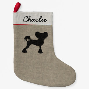 Petite Chaussette De Noël Noël crêté chinois de coutume de chien de Crestie