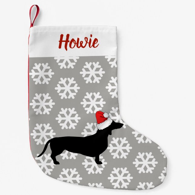 Petite Chaussette De Noël Noël Dachshund & Santa Hat Pet's (Devant)