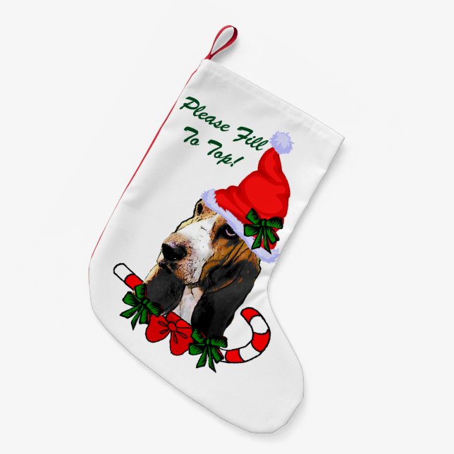 Petite Chaussette De Noël Noël de Basset Hound (Devant (Accrochage))