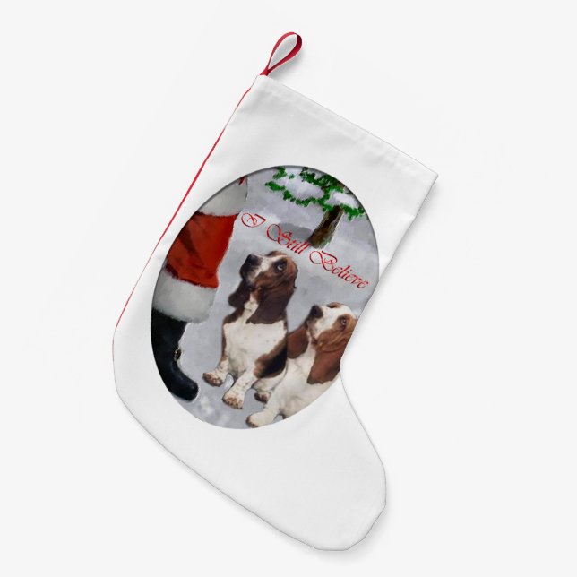 Petite Chaussette De Noël Noël de Basset Hound (Devant (Accrochage))