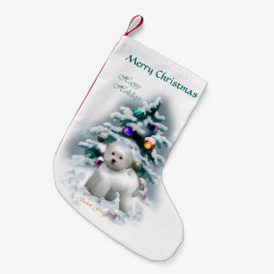 Petite Chaussette De Noël Noël de Bichon Frise