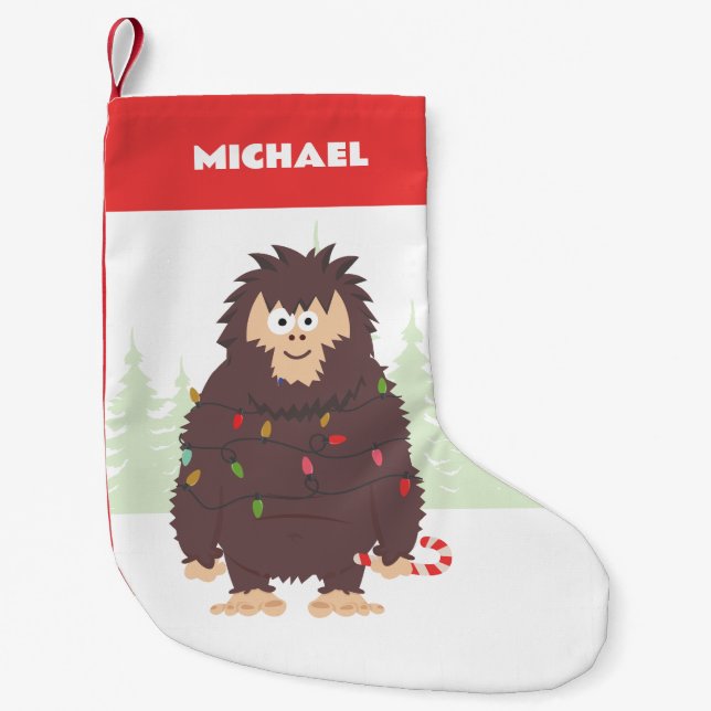 Petite Chaussette De Noël Noël de Bigfoot Sasquatch (Devant)