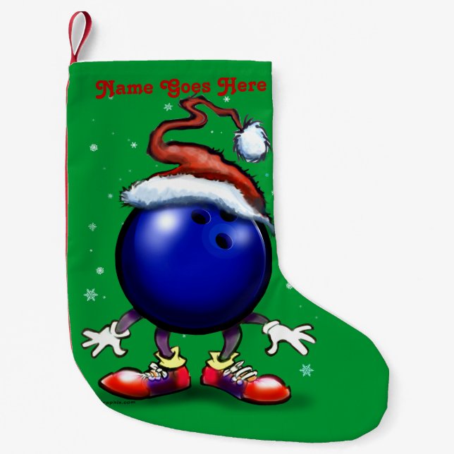 Petite Chaussette De Noël Noël de bowling (Devant)