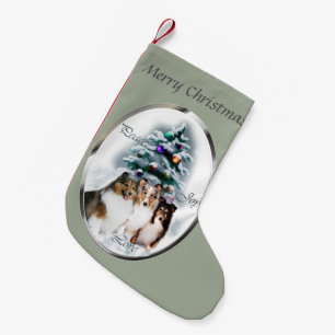 Petite Chaussette De Noël Noël de chien de berger de Shetland