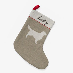 Petite Chaussette De Noël Noël de chien personnalisé par silhouette de
